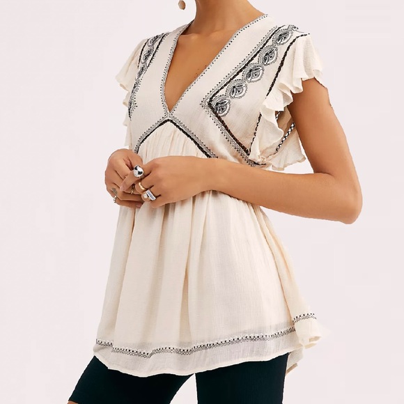 Free People Tops - NWT Free People Falling Water Boho Tunic Top